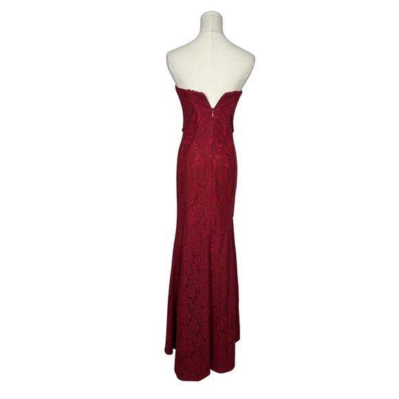 Elegant Red Lace Maxi Dress - Picture 7 of 7